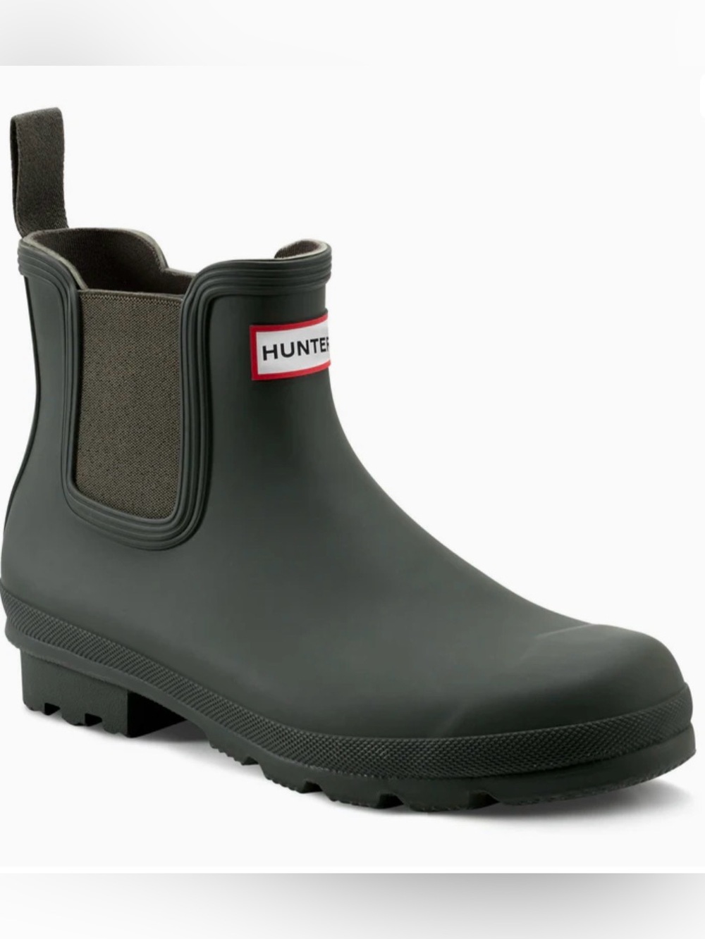 Women's Original Chelsea Boots Green Slip-On Rubber Ankle Boots Dov/Dark Olive